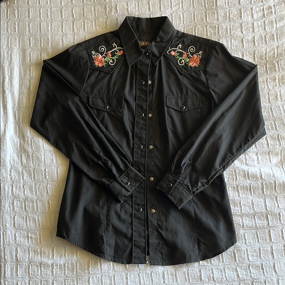 Roper Embroidered Button-down Shirt